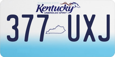 KY license plate 377UXJ