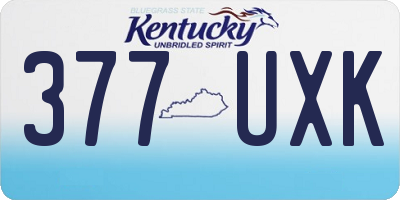KY license plate 377UXK