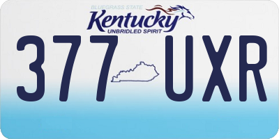 KY license plate 377UXR