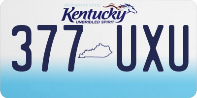 KY license plate 377UXU