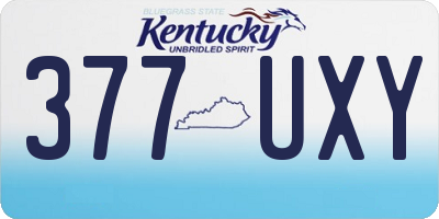KY license plate 377UXY