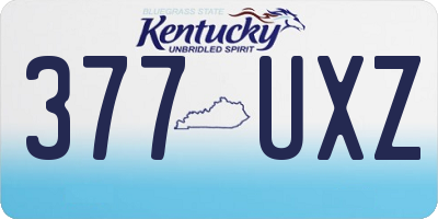 KY license plate 377UXZ