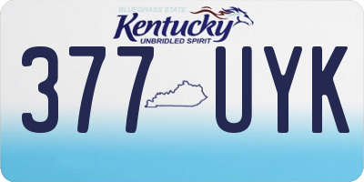 KY license plate 377UYK
