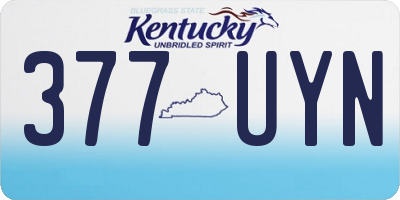 KY license plate 377UYN