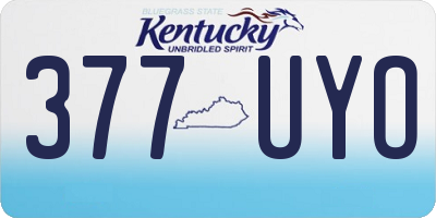 KY license plate 377UYO
