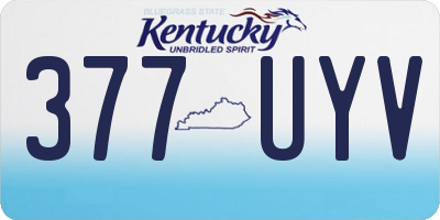 KY license plate 377UYV