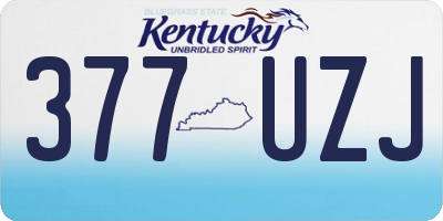 KY license plate 377UZJ