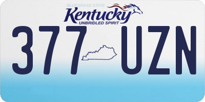 KY license plate 377UZN
