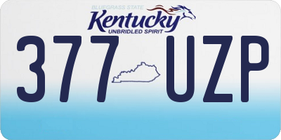 KY license plate 377UZP
