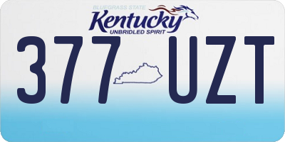 KY license plate 377UZT