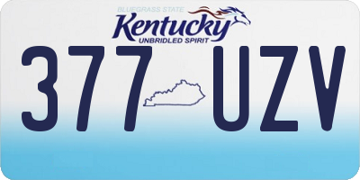 KY license plate 377UZV
