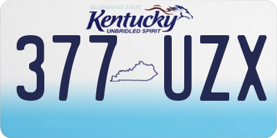 KY license plate 377UZX