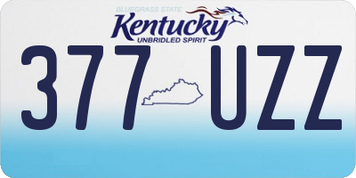 KY license plate 377UZZ
