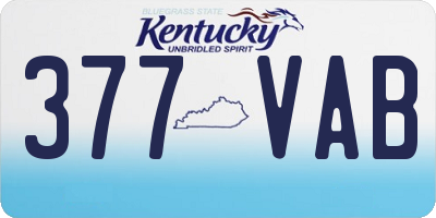 KY license plate 377VAB
