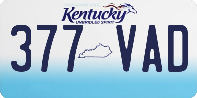 KY license plate 377VAD