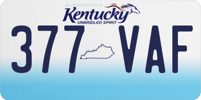 KY license plate 377VAF