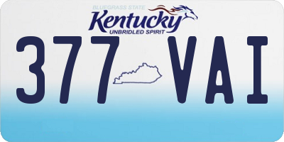 KY license plate 377VAI