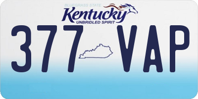 KY license plate 377VAP