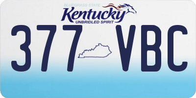 KY license plate 377VBC