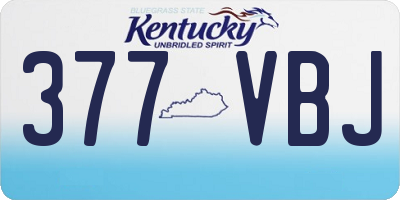 KY license plate 377VBJ