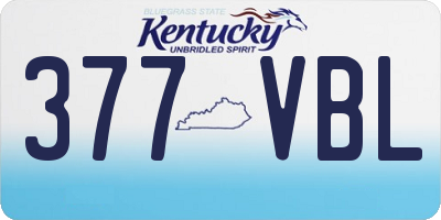 KY license plate 377VBL