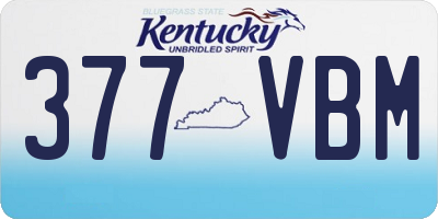 KY license plate 377VBM