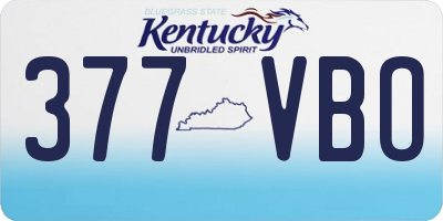 KY license plate 377VBO