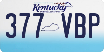 KY license plate 377VBP