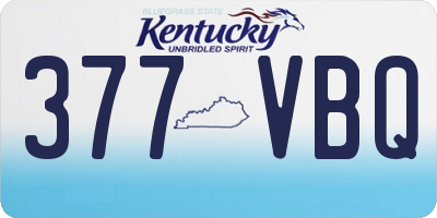 KY license plate 377VBQ