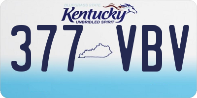 KY license plate 377VBV