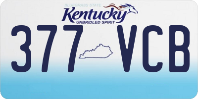 KY license plate 377VCB