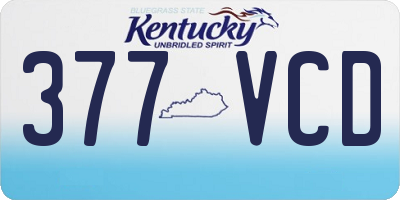 KY license plate 377VCD