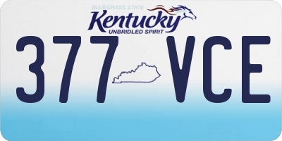 KY license plate 377VCE