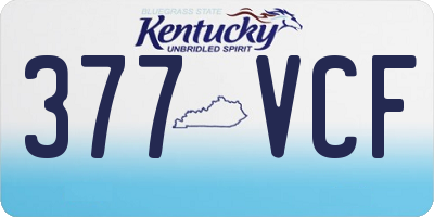 KY license plate 377VCF