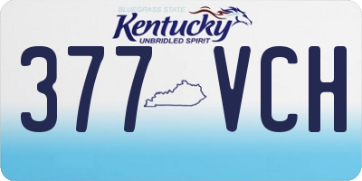 KY license plate 377VCH