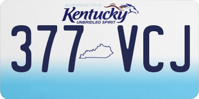 KY license plate 377VCJ