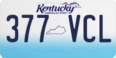 KY license plate 377VCL