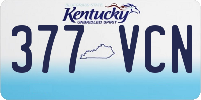 KY license plate 377VCN