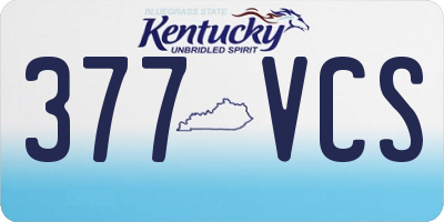 KY license plate 377VCS