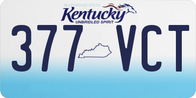 KY license plate 377VCT