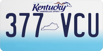 KY license plate 377VCU