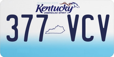 KY license plate 377VCV