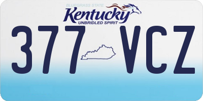 KY license plate 377VCZ