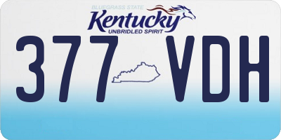 KY license plate 377VDH