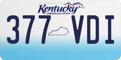 KY license plate 377VDI