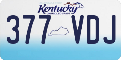 KY license plate 377VDJ