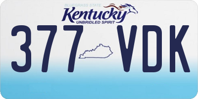 KY license plate 377VDK
