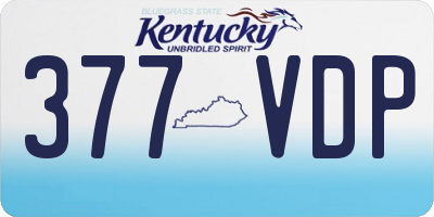 KY license plate 377VDP