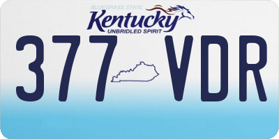 KY license plate 377VDR
