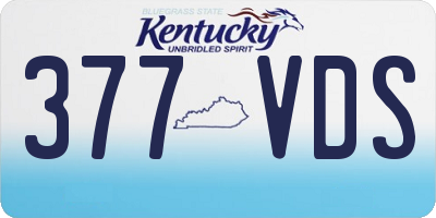 KY license plate 377VDS